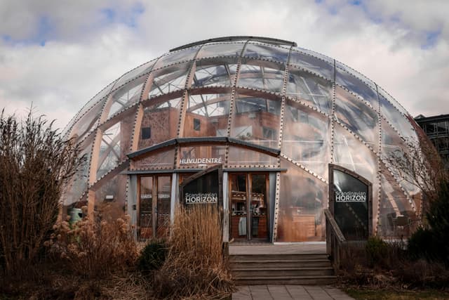 Explore the unique transparent dome architecture in Gothenburg, Sweden.