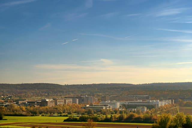 The big industrial district of Stuttgart-Weilimdorf